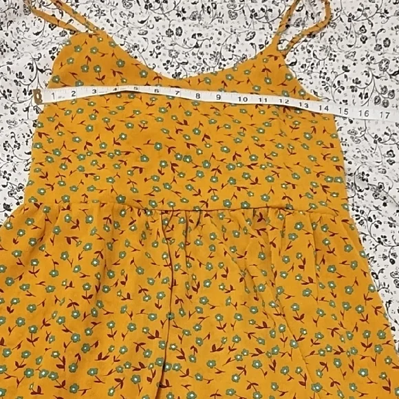 NWT ROMWE Women's Yellow Floral Camisole - Picture 5 of 8